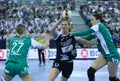 HANDBALL WOMEN EHF CHAMPIONS LEAGUE FINAL Ã¢â¬â GYORI AUDI ETO KC vs. CSM BUCURESTI Royalty Free Stock Photo